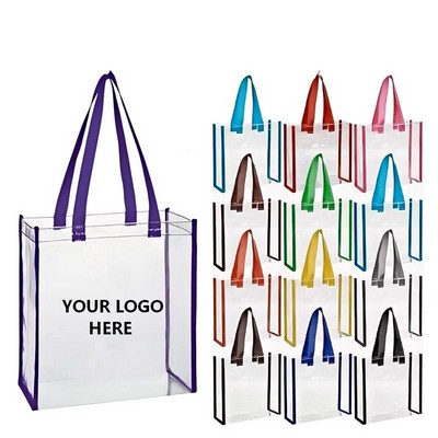 12" X 12" X 6" Clear Stadium PVC Tote Bag