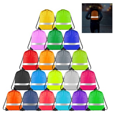 Reflective Drawstring Backpack (13" X 16")