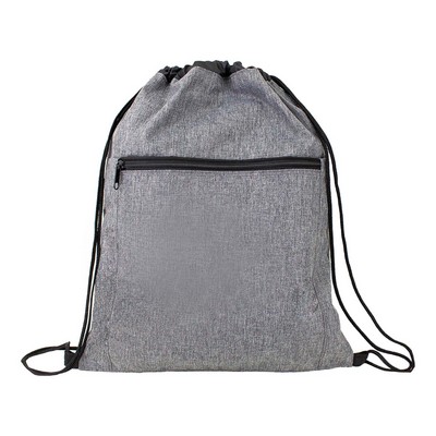 Heather Gray Drawstring Backpack