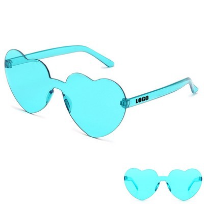 Rimless Heart Shaped Sunglasses